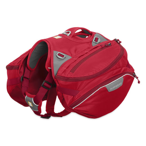 The Ruffwear Palisades Pack is a multi-day pack with removable saddlebags, two collapsible hydration bladders and a cross-load compression system.