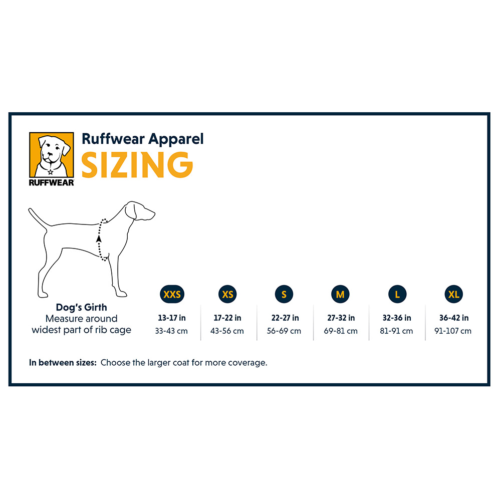 Ruffwear Life Jacket Size Chart