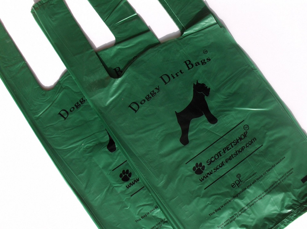 500 Poo Bags Not On A Roll SCOT-PETSHOP PREMIUM Large Green Dog Waste Bags